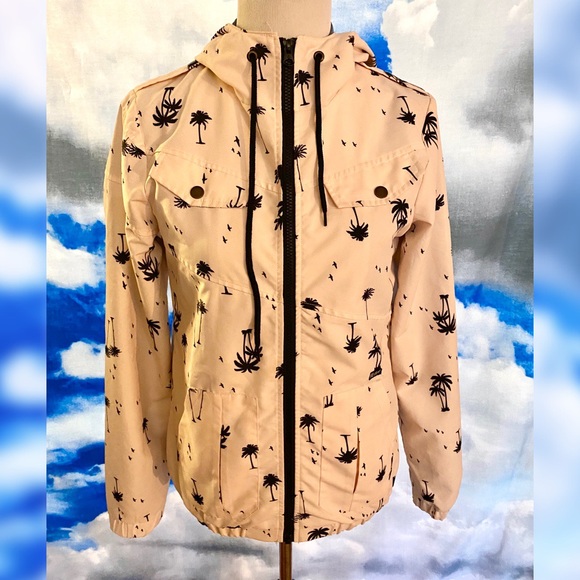 Volcom Enemy Lines Palm Tree Windbreaker Jacket ✨ - Picture 5 of 10